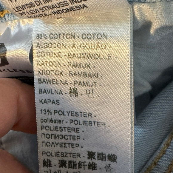 Womens Levi’s 29 x 33 Ribcage Bootcut Cotton/Polyester/Elastane Button Fly Jeans - Picture 9 of 10